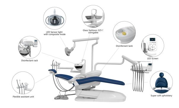 2021 New Version Dental Chair  Sedia di disinfezione automatica AJ25 